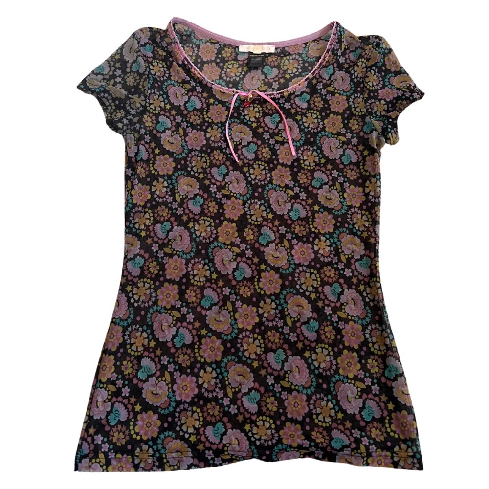 Roberto Cavalli Vintage Sheer Floral Top